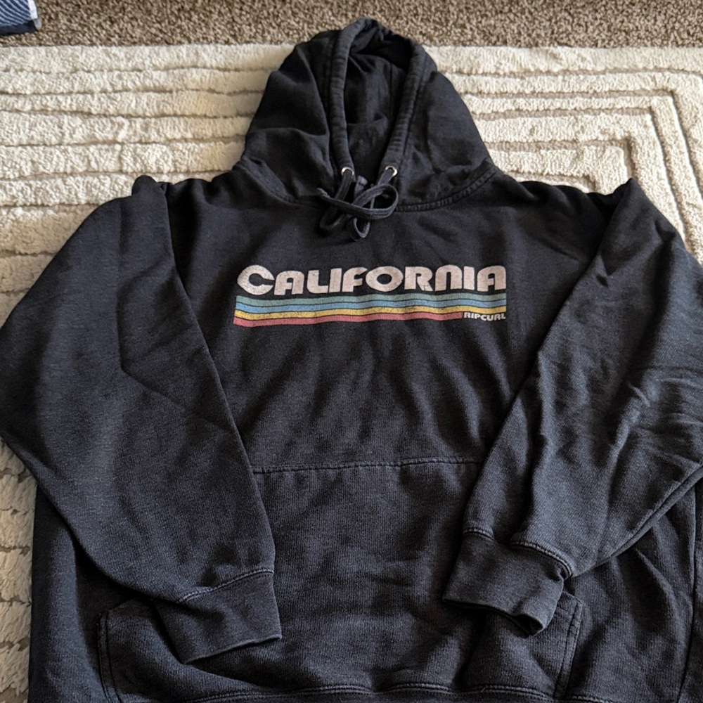 Men’s Rip Curl California Hoodie in Distressed Black
